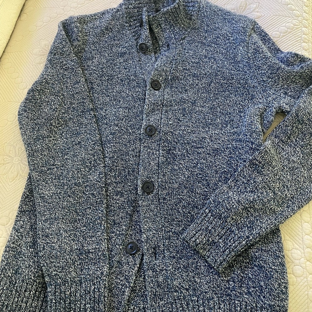 Banana Republic Heathered Blue Cardigan